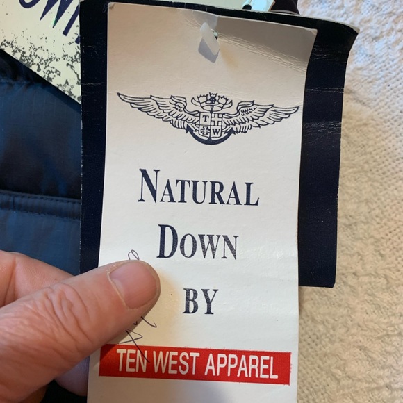 NWT Ten West Apparel Down Vest Navy XXL - Picture 3 of 10